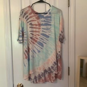 Oversized soft and sexy tie dye tshirt